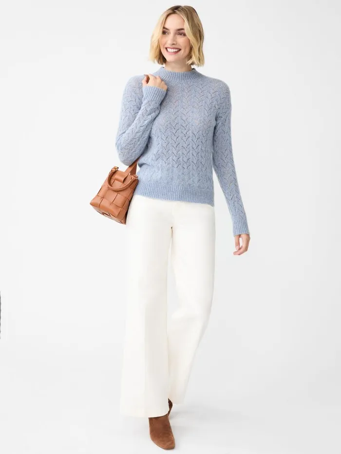 JMcLaughlin Tiler Sweater Heather Blue Women Sweaters JMcLaughlin Tiler Sweater Heather Blue Women Sweaters