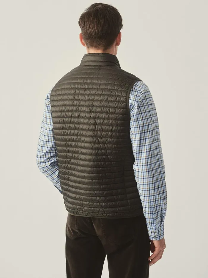 JMcLaughlin Traveler Quilted Vest Dark Olive Men Jackets and Outerwear JMcLaughlin Traveler Quilted Vest Dark Olive Men Jackets and Outerwear