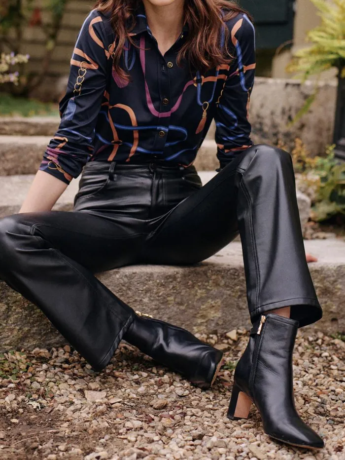 JMcLaughlin Vivvi Leather Ankle Boots Black Women Boots JMcLaughlin Vivvi Leather Ankle Boots Black Women Boots