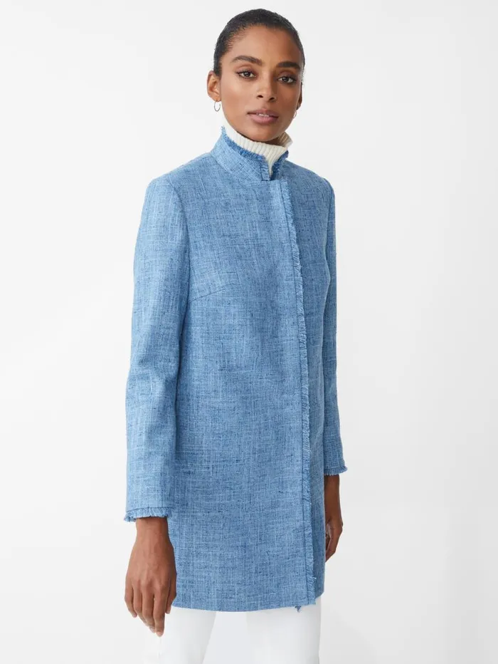 JMcLaughlin Walden Coat Pacific Blue Women Jackets and Outerwear JMcLaughlin Walden Coat Pacific Blue Women Jackets and Outerwear