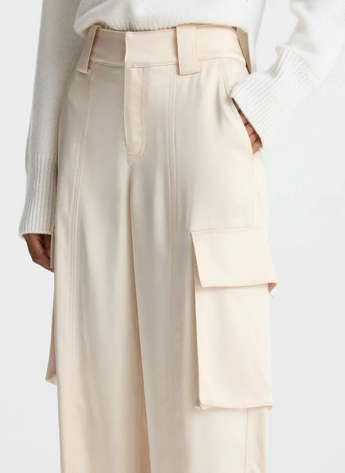 Jackets and Coats Women ALC Bryan Satin Cargo Pant Light Buff Jackets and Coats Women ALC Bryan Satin Cargo Pant Light Buff