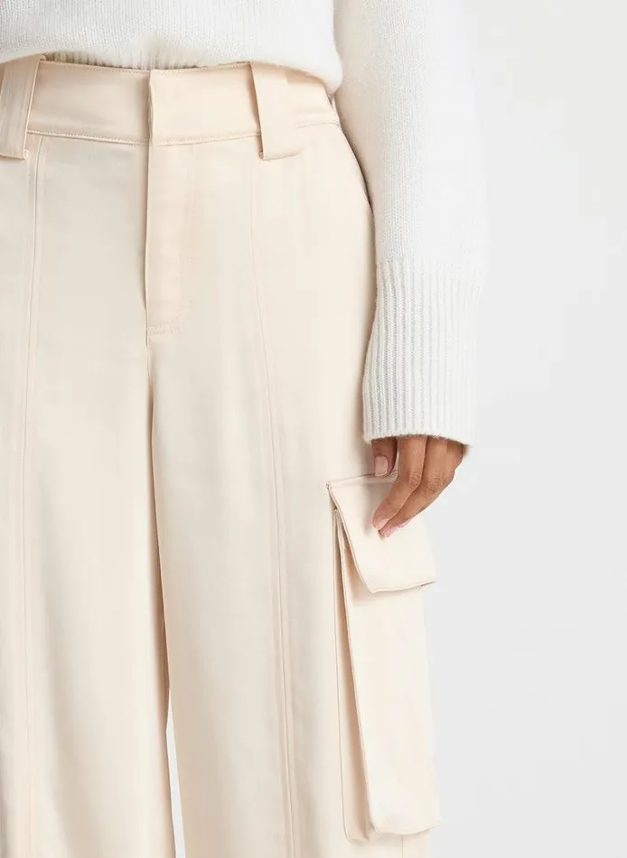 Jackets and Coats Women ALC Bryan Satin Cargo Pant Light Buff Jackets and Coats Women ALC Bryan Satin Cargo Pant Light Buff
