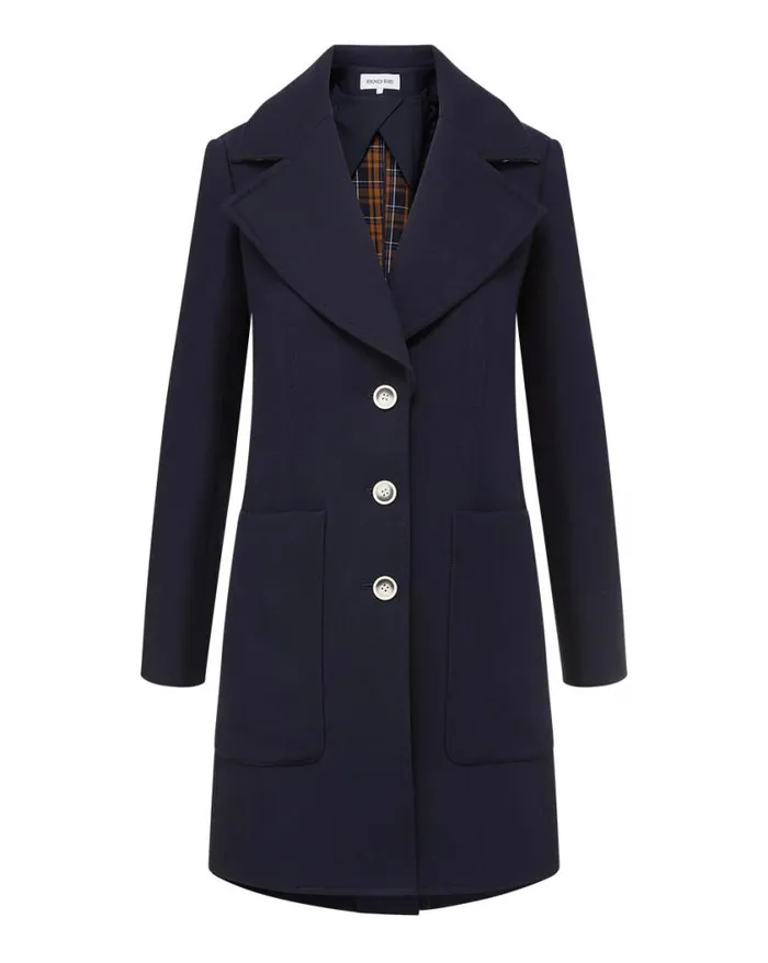 Jackets and Outerwear ShopJackets Veronica Beard Grover WaterRepellent Coat Navy Multi