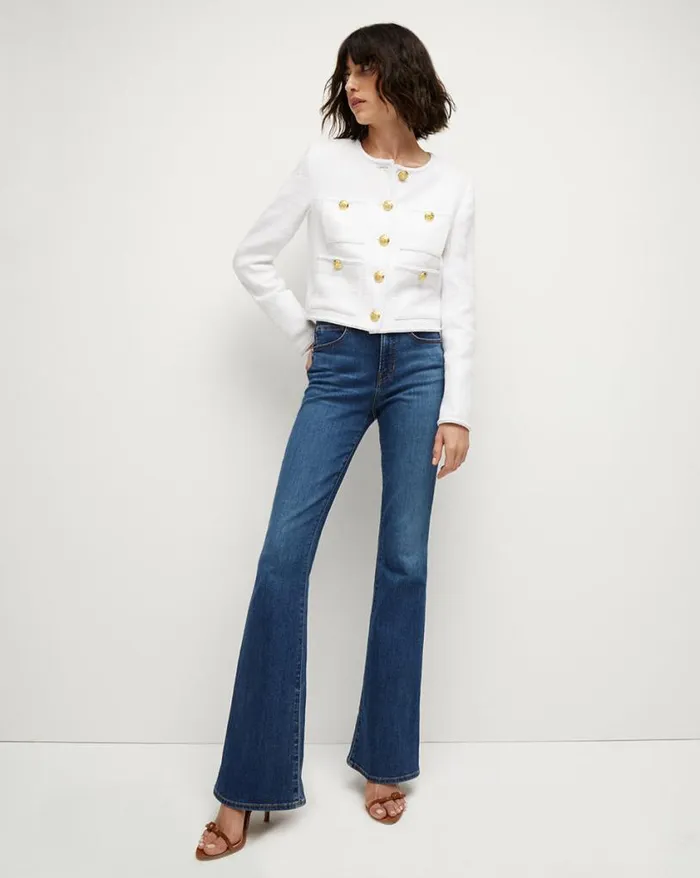 Jackets and Outerwear Shop Veronica Beard Cirtane Cotton Jacket White