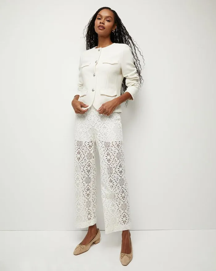Jackets and Outerwear Shop Veronica Beard Kensington Knit Jacket Ivory
