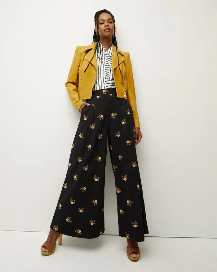 Jackets and Outerwear Shop Veronica Beard Lamar Leather Moto Jacket Saffron