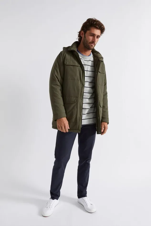 Jackets and Vests Man Seed Heritage Hooded Parka Dark Khaki