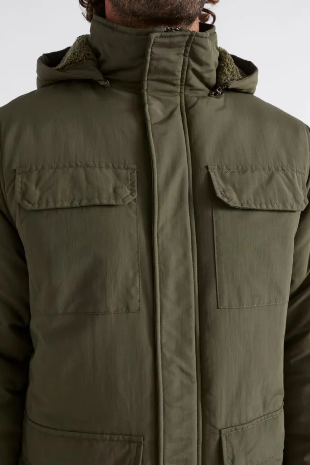 Jackets and Vests Man Seed Heritage Hooded Parka Dark Khaki