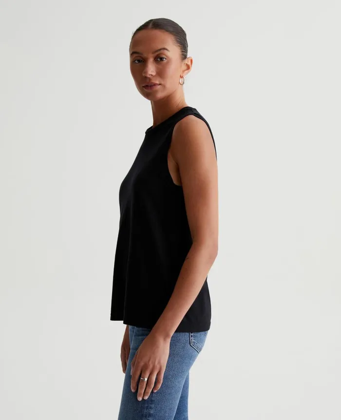 Jagger Muscle Tank True Black Women AG Jeans Tees and Tanks Jagger Muscle Tank True Black Women AG Jeans Tees and Tanks