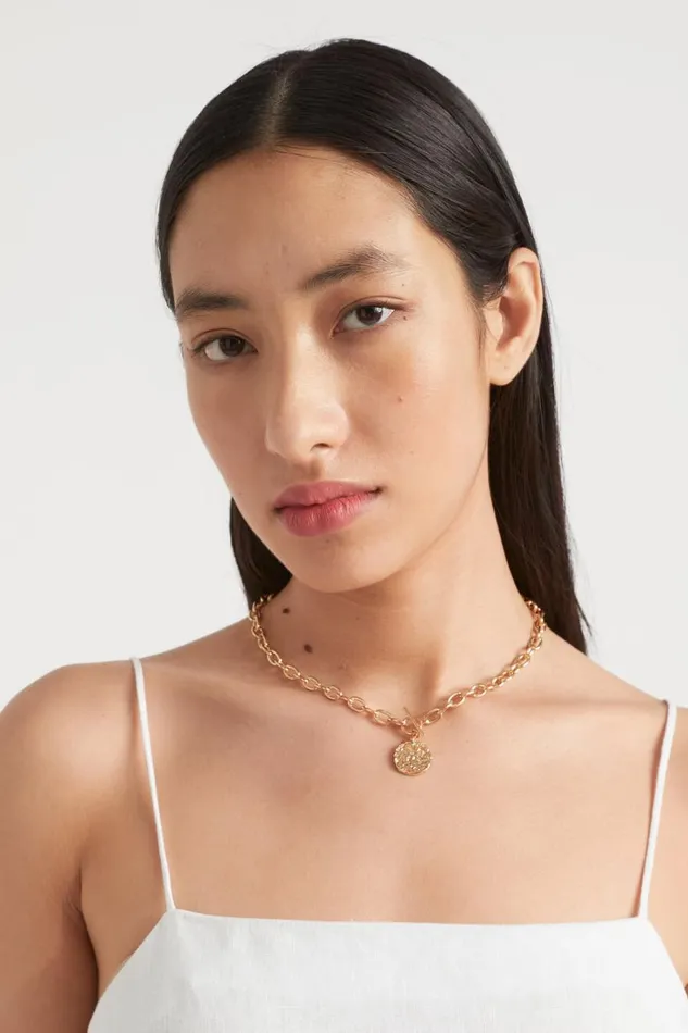 Jewellery Woman Seed Heritage Chain Charm Necklace Gold