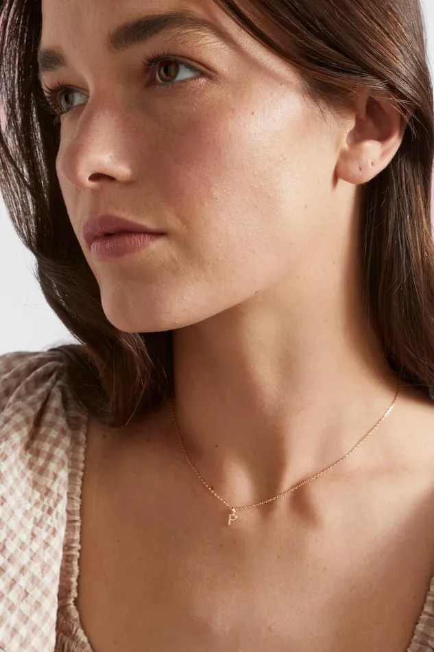 Jewellery Woman Seed Heritage Gold Initial Necklace L