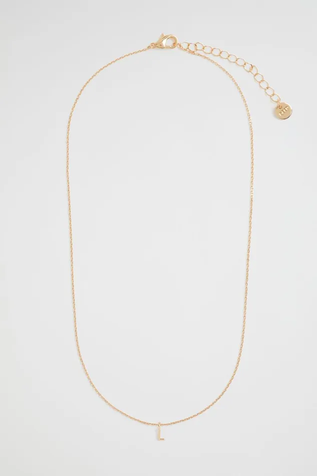 Jewellery Woman Seed Heritage Gold Initial Necklace L