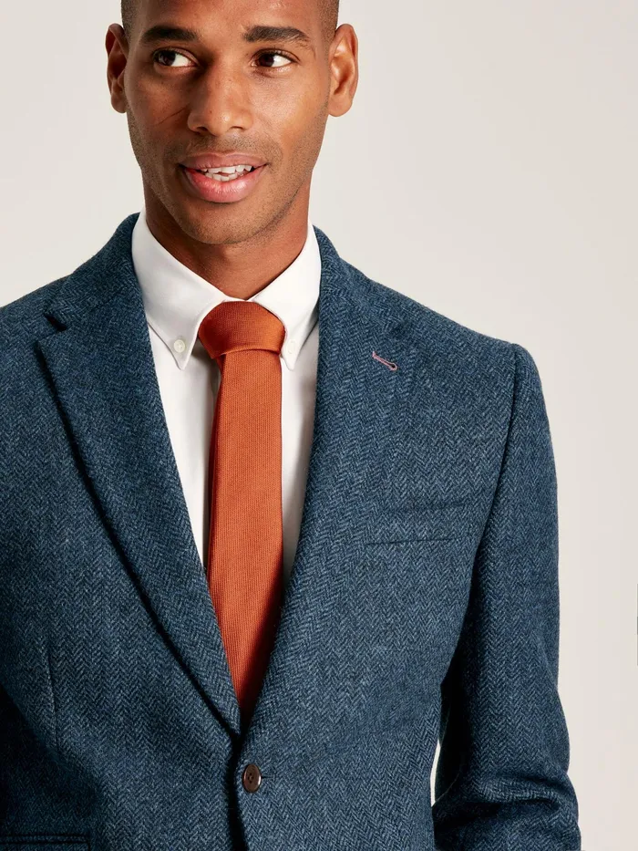 Joules Coats and Jackets Blue Wool Herringbone Blazer 8211 Men
