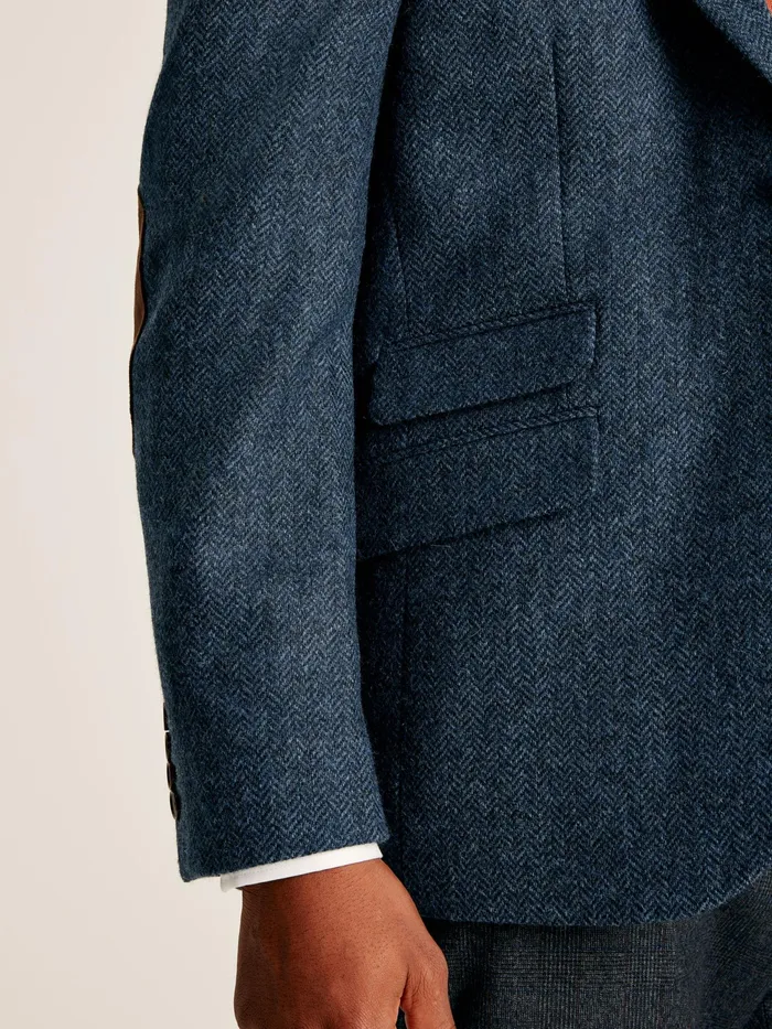 Joules Coats and Jackets Blue Wool Herringbone Blazer 8211 Men