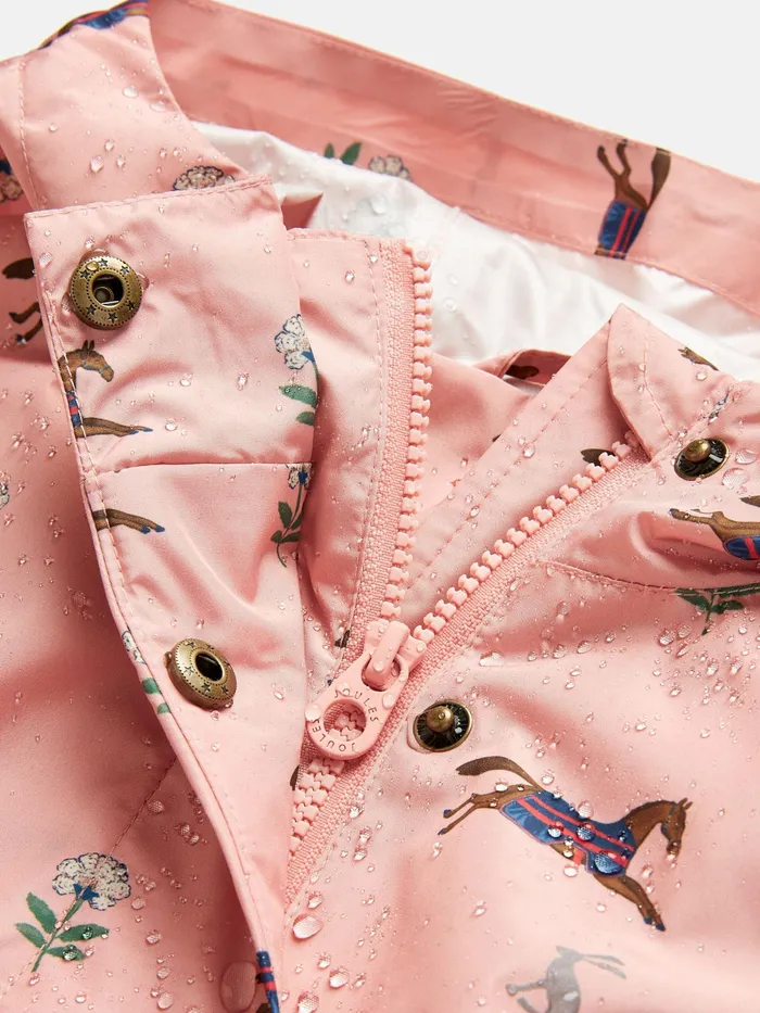 Joules Coats and Jackets Pink Waterproof Packable Raincoat 8211 Girls