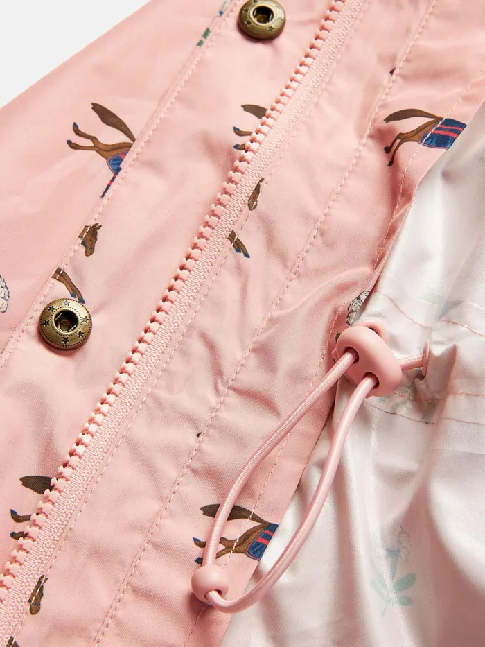 Joules Coats and Jackets Pink Waterproof Packable Raincoat 8211 Girls