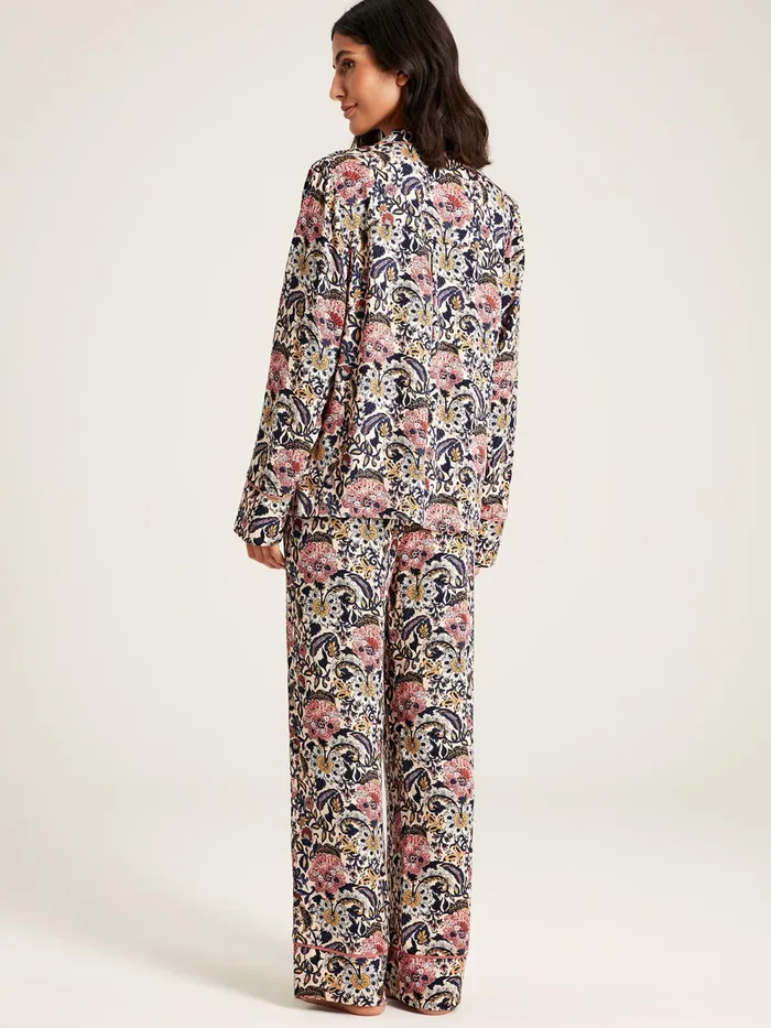 Joules Nightwear Navy Floral Pyjama Set 8211 Women