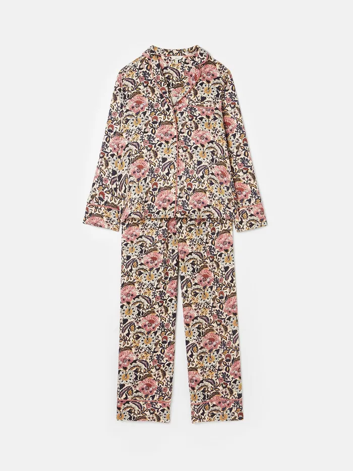 Joules Nightwear Navy Floral Pyjama Set 8211 Women