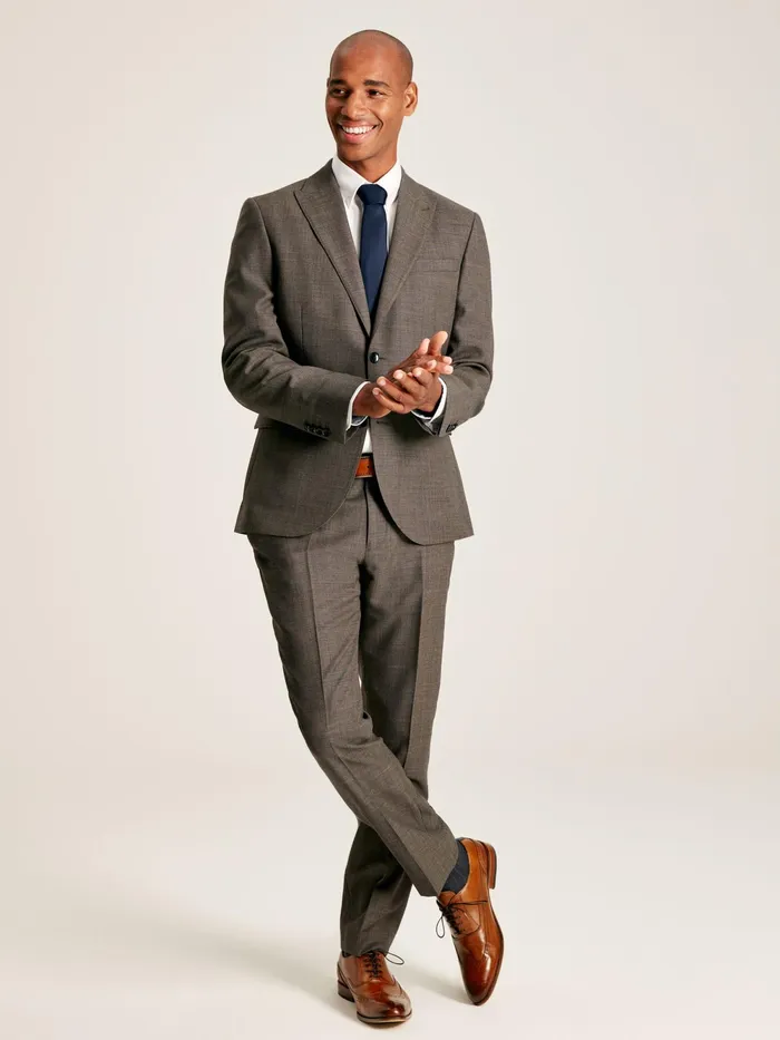 Joules Suits and Tailoring Neutral Textured Suit Jacket 8211 Men