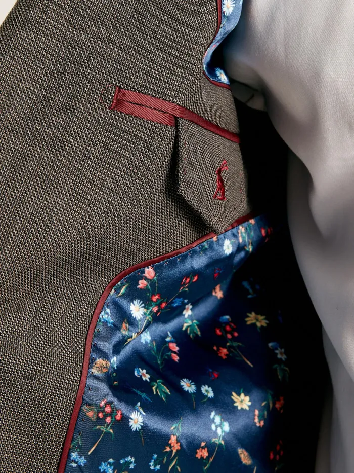 Joules Suits and Tailoring Neutral Textured Suit Jacket 8211 Men