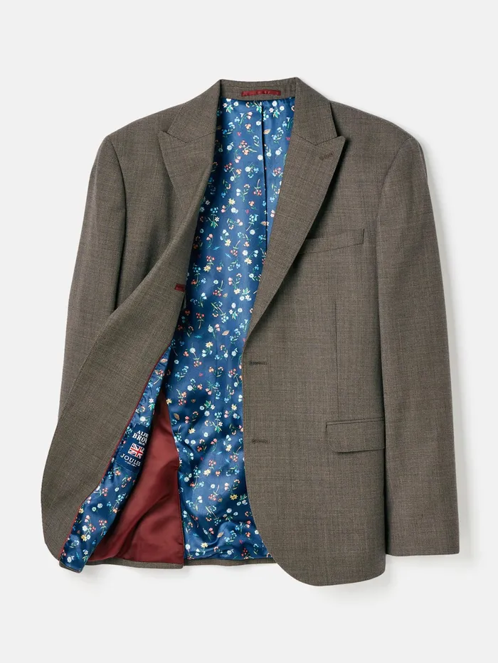 Joules Suits and Tailoring Neutral Textured Suit Jacket 8211 Men