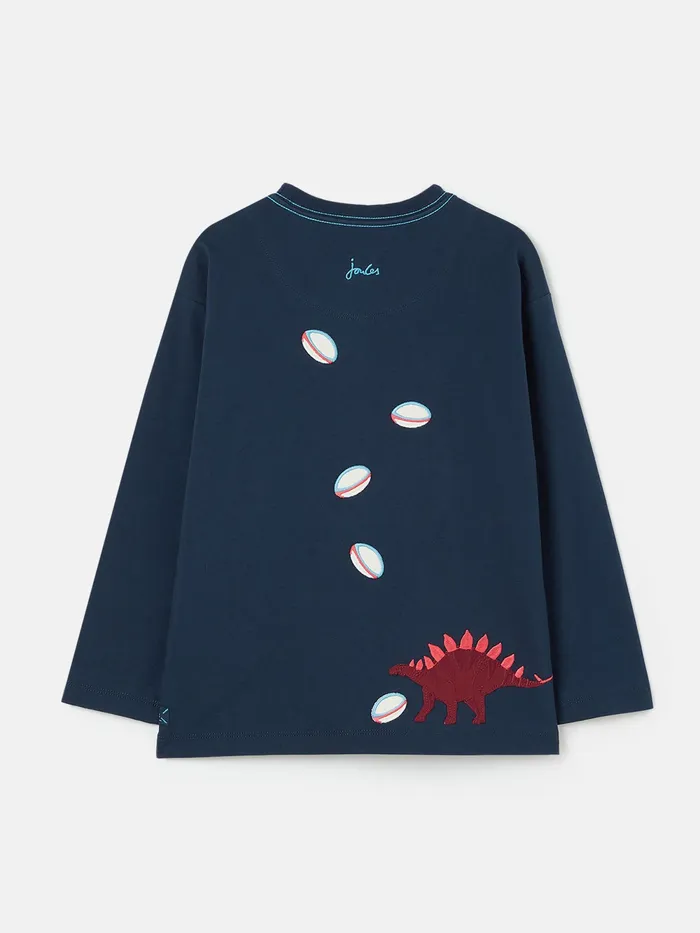 Joules Tops and Tshirts Navy Blue Long Sleeve Artwork TShirt 8211 Boys