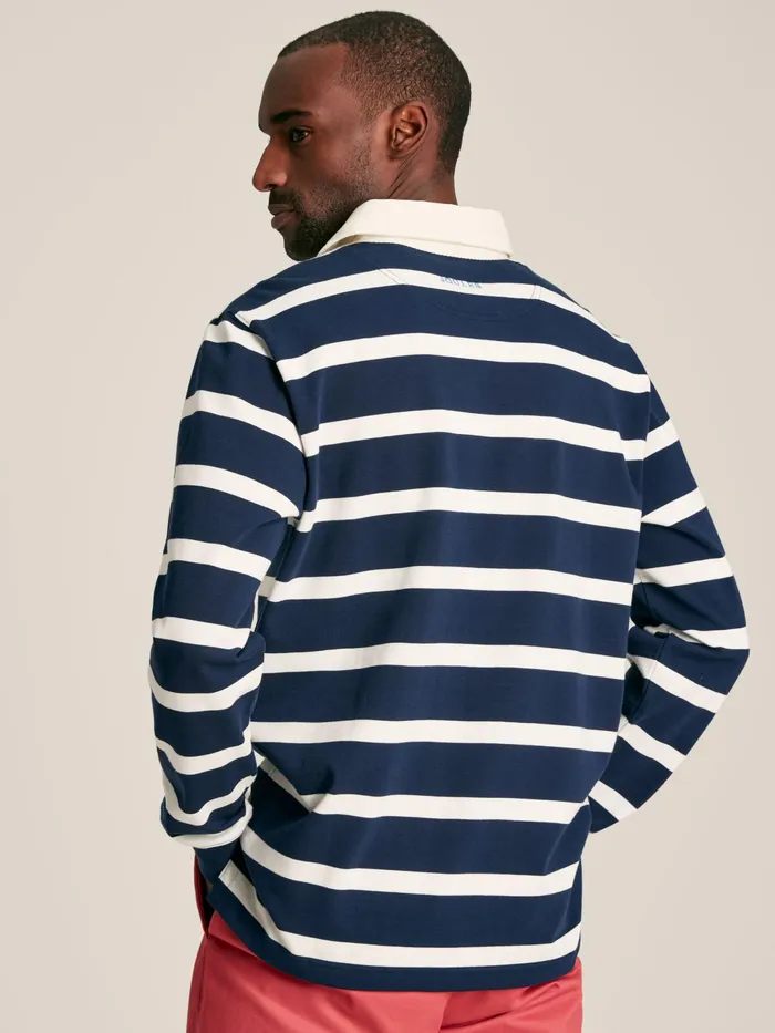 Joules Tops and Tshirts NavyWhite Striped Rugby Shirt 8211 Men