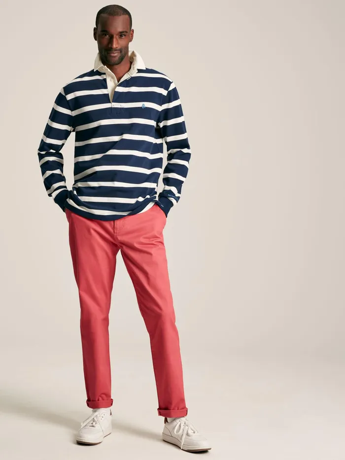 Joules Tops and Tshirts NavyWhite Striped Rugby Shirt 8211 Men