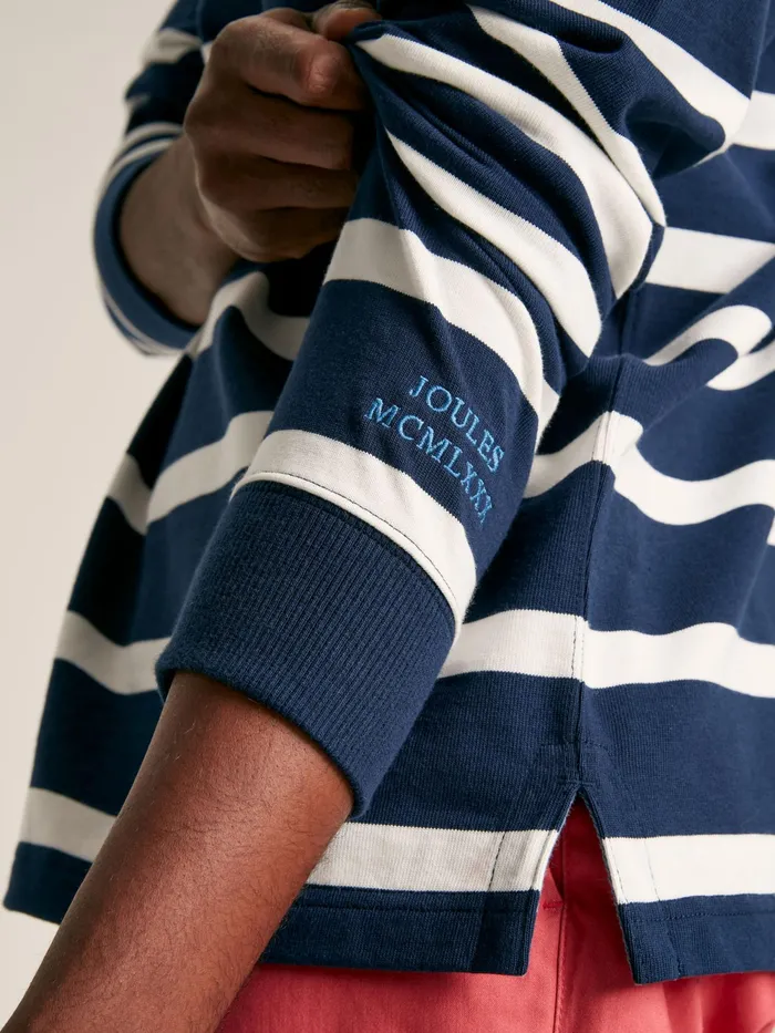Joules Tops and Tshirts NavyWhite Striped Rugby Shirt 8211 Men