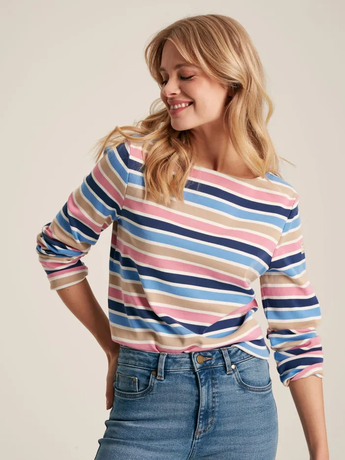 Joules Tops Multi Stripe Boat Neck Breton Top 8211 Women
