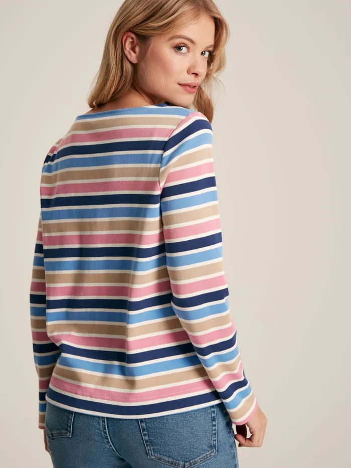 Joules Tops Multi Stripe Boat Neck Breton Top 8211 Women