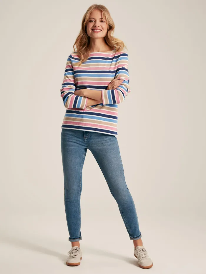 Joules Tops Multi Stripe Boat Neck Breton Top 8211 Women