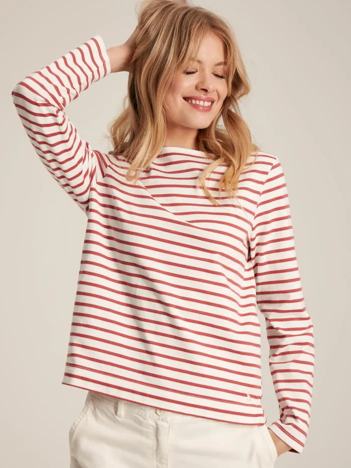 Joules Tops Pink Striped Long Sleeve Breton Top 8211 Women