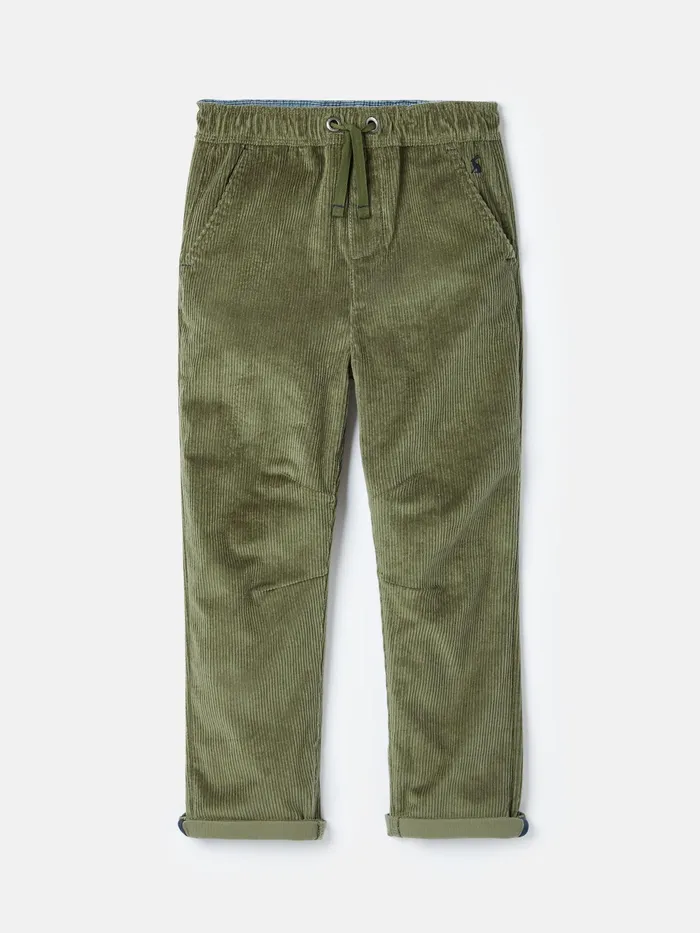 Joules Trousers Khaki Elasticated Waist Corduroy Trousers 8211 Boys