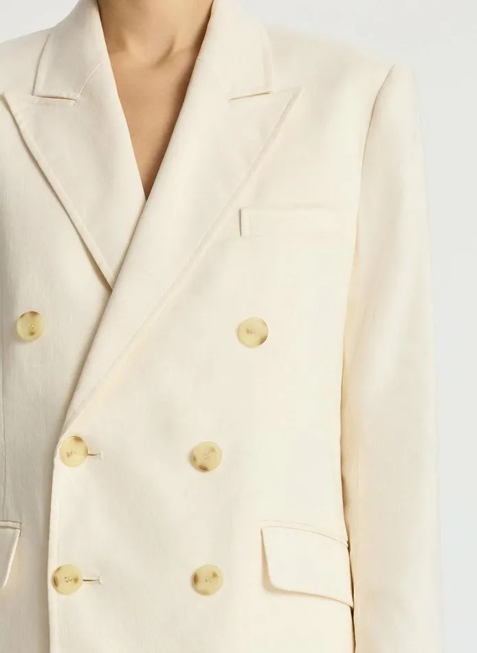 Jumpsuits Women ALC Declan Stretch Linen Jacket Buttercream Jumpsuits Women ALC Declan Stretch Linen Jacket Buttercream