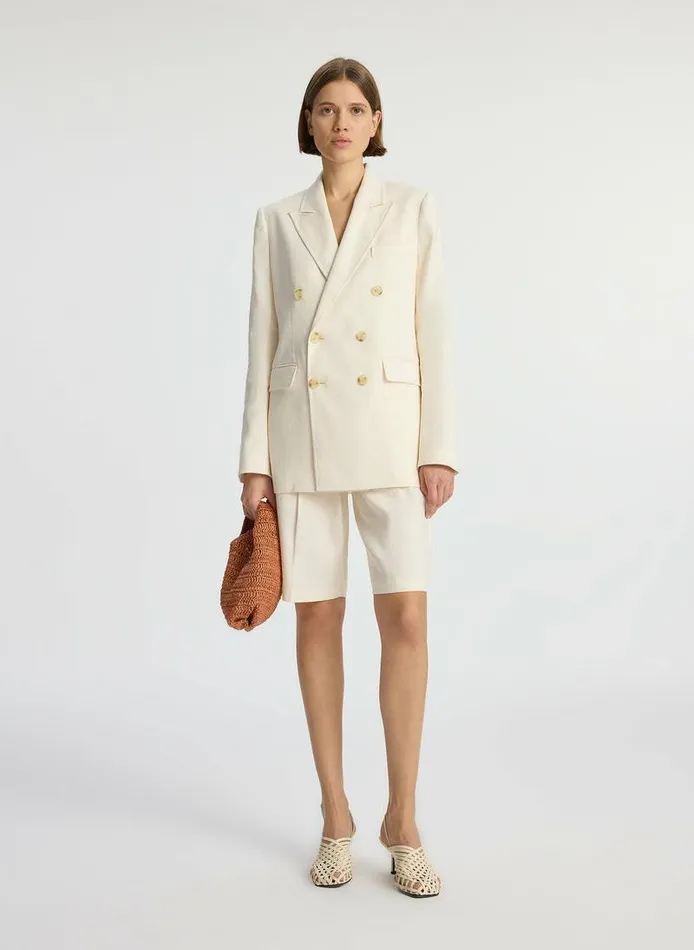 Jumpsuits Women ALC Declan Stretch Linen Jacket Buttercream Jumpsuits Women ALC Declan Stretch Linen Jacket Buttercream