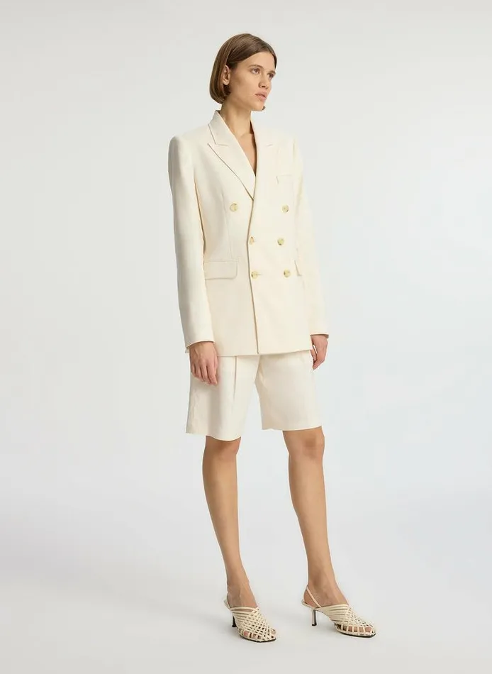 Jumpsuits Women ALC Declan Stretch Linen Jacket Buttercream Jumpsuits Women ALC Declan Stretch Linen Jacket Buttercream
