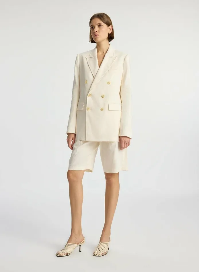 Jumpsuits Women ALC Declan Stretch Linen Jacket Buttercream Jumpsuits Women ALC Declan Stretch Linen Jacket Buttercream