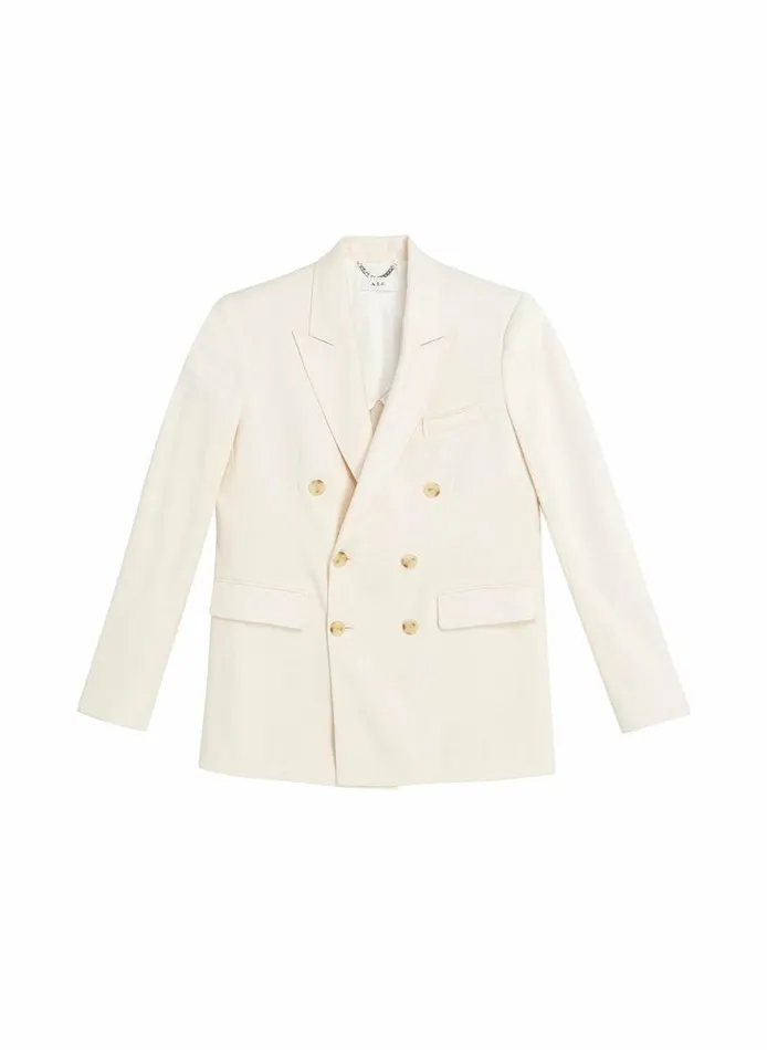 Jumpsuits Women ALC Declan Stretch Linen Jacket Buttercream Jumpsuits Women ALC Declan Stretch Linen Jacket Buttercream