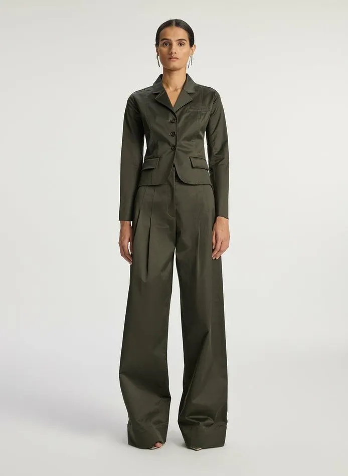 Jumpsuits Women ALC Fallon Sateen Shrunken Jacket Mossy Jumpsuits Women ALC Fallon Sateen Shrunken Jacket Mossy