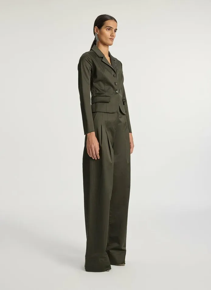 Jumpsuits Women ALC Fallon Sateen Shrunken Jacket Mossy Jumpsuits Women ALC Fallon Sateen Shrunken Jacket Mossy