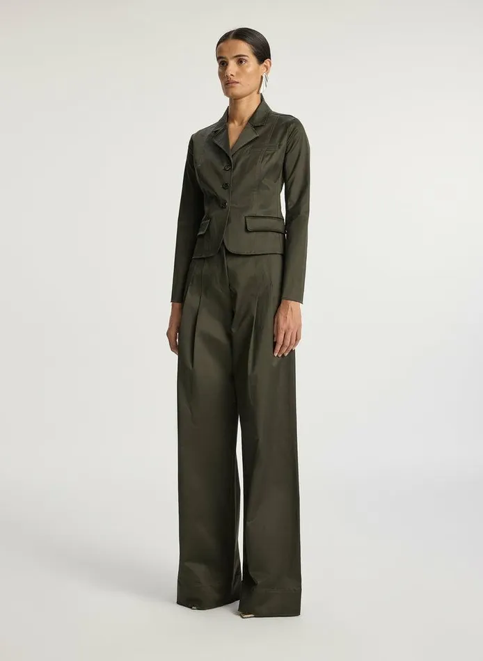 Jumpsuits Women ALC Fallon Sateen Shrunken Jacket Mossy Jumpsuits Women ALC Fallon Sateen Shrunken Jacket Mossy