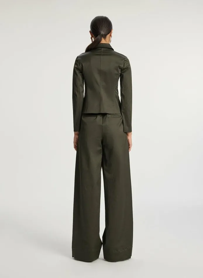 Jumpsuits Women ALC Fallon Sateen Shrunken Jacket Mossy Jumpsuits Women ALC Fallon Sateen Shrunken Jacket Mossy
