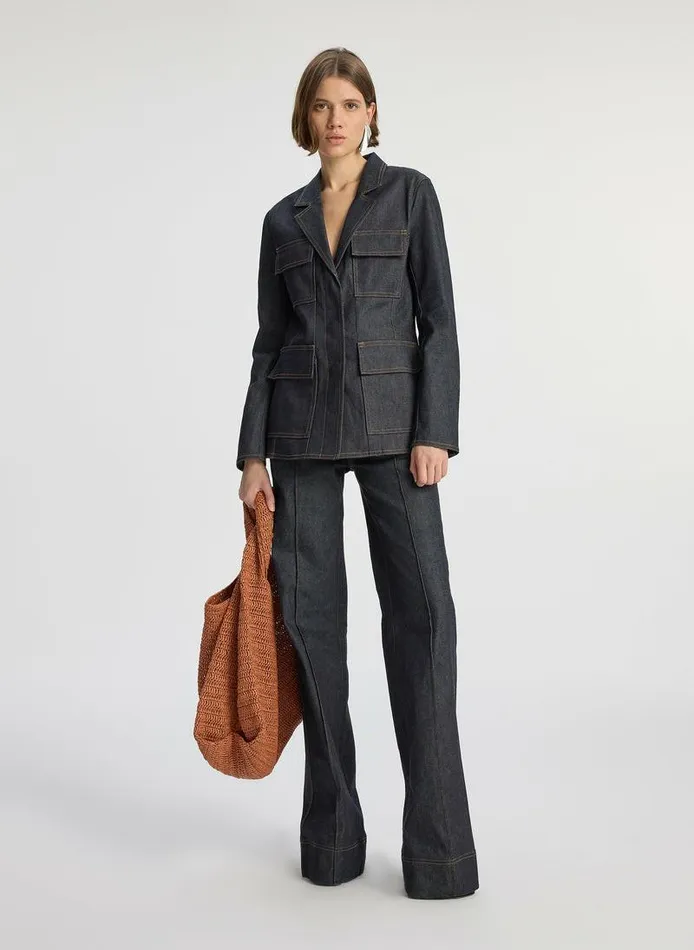 Jumpsuits Women ALC Stevie Raw Denim Jacket Raw Denim