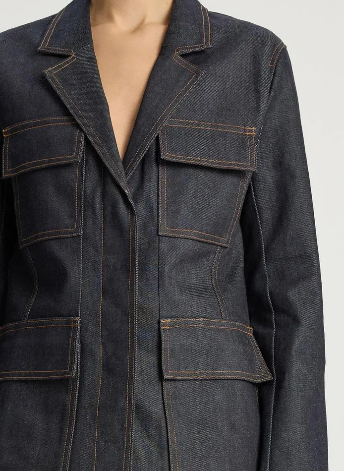 Jumpsuits Women ALC Stevie Raw Denim Jacket Raw Denim Jumpsuits Women ALC Stevie Raw Denim Jacket Raw Denim