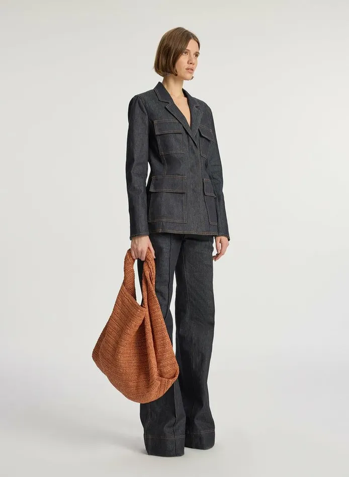 Jumpsuits Women ALC Stevie Raw Denim Jacket Raw Denim Jumpsuits Women ALC Stevie Raw Denim Jacket Raw Denim