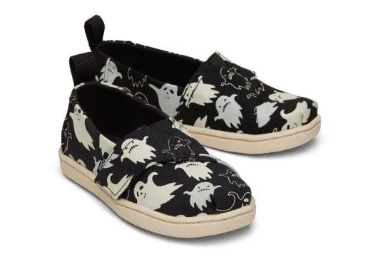 Kids KidsTiny Alpargata Glow In The Dark Ghosts Toddler Shoe Black Glow TOMS Alpargatas Kids KidsTiny Alpargata Glow In The Dark Ghosts Toddler Shoe Black Glow TOMS Alpargatas
