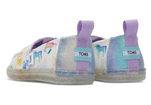 Kids KidsTiny Alpargata Watercolor Unicorns Toddler Shoe White Watercolor TOMS Alpargatas