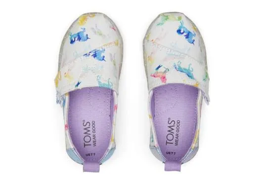Kids KidsTiny Alpargata Watercolor Unicorns Toddler Shoe White Watercolor TOMS Alpargatas