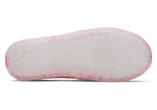 Kids KidsYouth Alpargata Foil Hearts Print Pink Hearts TOMS Alpargatas